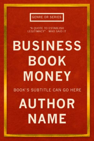 This cover is a simple nonfiction cover. It shows a red, textured background, with a gold border. Inside, the design elements come from the various sizes of typeface for the quote, title, subtitle, and author name. The font is sans serif.